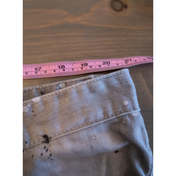 Born Fly Jeans Men's Size 40 Gray Denim Button Fly Straight Leg Paint Splatter - Picture 11 of 16